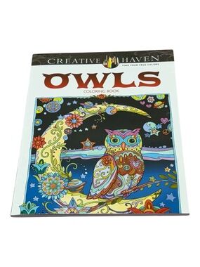Creative Haven Find Your True Colors - Owls Coloring Book by Marjorie Sarnat NEW